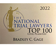 The National Trial Lawyers Top 100 Civil Plaintiff | Bradley C. Gage | 2022